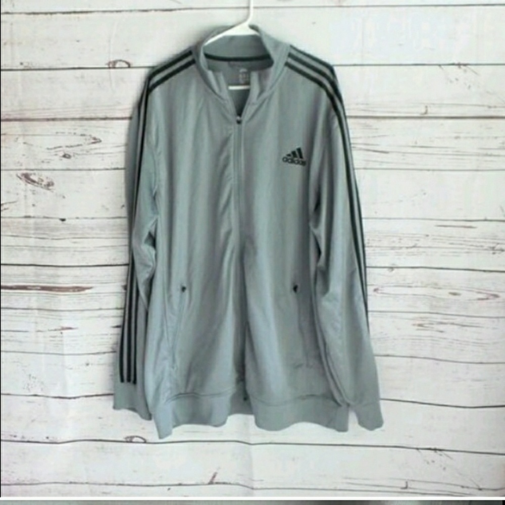 Grey Adidas Front Zip Jacket 3XL Like New